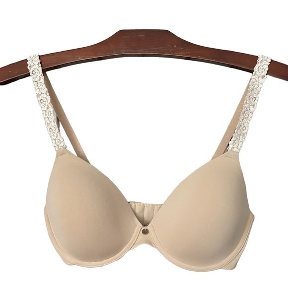 Natori BUNDLE Pure Luxe Underwire T-Shirt Bra Tan and Burgundy EUC Size 32D - Picture 7 of 16